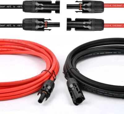 TEOV Solar Verlängerungskabel 4/6mm² Photovoltaik Kabel mit Stecker PV Solaranlage