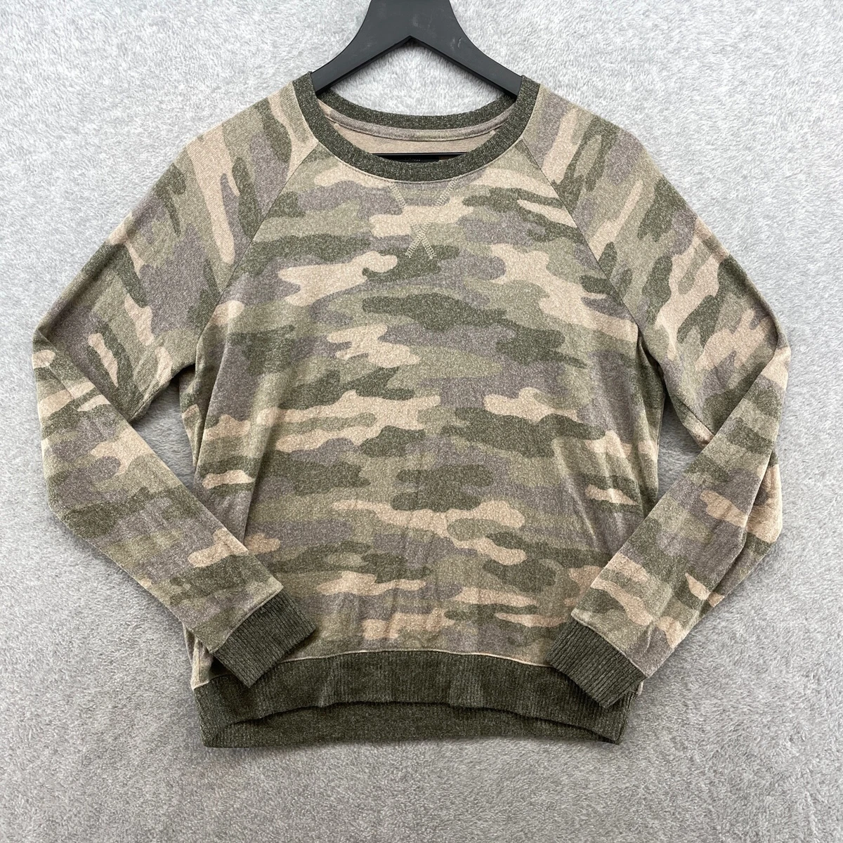 Lucky Brand Women's Long Sleeve Camo Camouflage Sweatshirt Size M | eBay