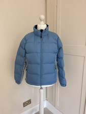 Kathmandu Goosedown Feather Puffer Jacket Womens 12 Blue Full Zip Lightweight