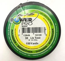 Power Pro Braided Fishing Line 30 lb 150 yds Moss Green