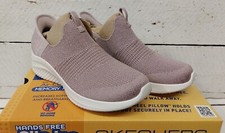 Ladies Skechers 149709 Ultra flex 3.0 Smooth Step Vegan Mauve Slip-ins Trainers