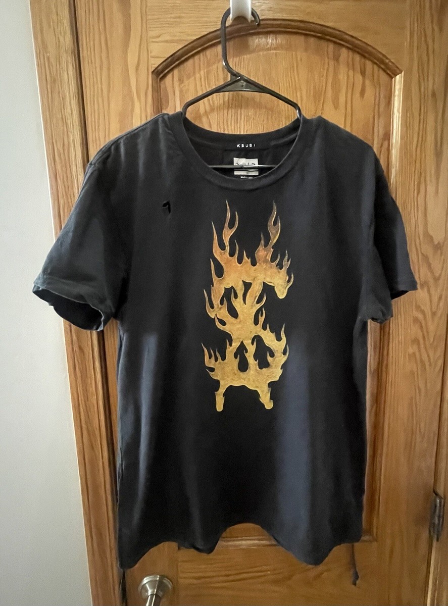 KSUBI X TRAVIS SCOTT FLAMING DOLLAR TEE | eBay 