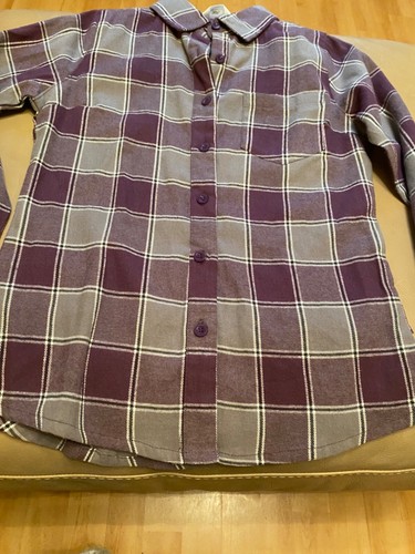 Bnwt Trespass ladies Mindy long sleeved checked shirt size S