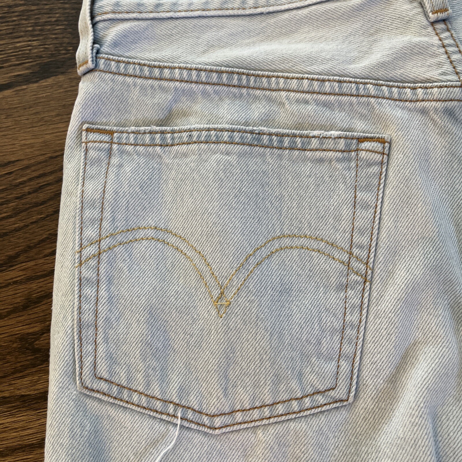 Levi's 501 Cut Off Shorts Women's Size W28 Button Fly Light Denim - View 11