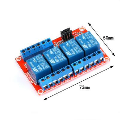 4-Channel Optic-Isolated Relay Module H/L Trigger 3.3V-5V Arduino / Raspberry PI