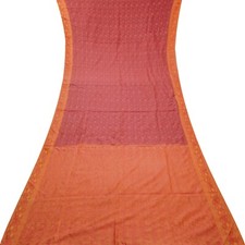 Vintage Pink Sarees 100 Pure Silk Handwoven South Indian Sari 5YD Craft Fabric