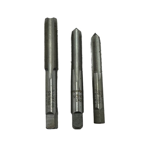 Lot of 3 Pittsburg M12x1.00 D5 HSS M8x1.00 , M10x1 HSS Straight Flute Taps