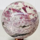 Natural Red Tourmaline Quartz Crystal Stone Sphere Ball Healing 3560G — photo 2