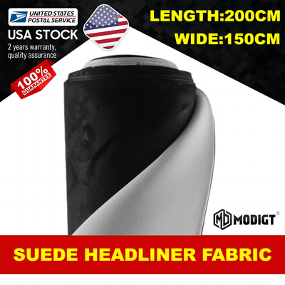 Suede Headliner Gray Fabric Material 32sqft Car Interior Safeguard Upholstery