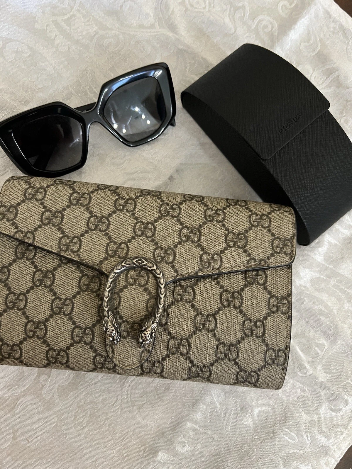 Ensemble complet sac bandoulière ou bandoulière GUCCI DIONYSUS SUPREME WALLET ON CHAIN