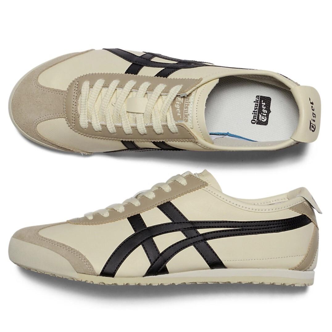 【20%OFF】Onitsuka Tiger スニーカー ベージュ ブラック Authentic Onitsuka Tiger MEXICO 66 1183C102 752 IVORY BLACK | eBay