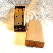 VINTAGE ARCHITECTURAL SAUVETAGE PAPILLON CHARNIÈRES EN LAITON LAWRENCE USA BOÎTE NOS