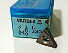 10 PIECES, VARDEX, 3IL 1.0ISO V30 CARBIDE INSERTS,   H546