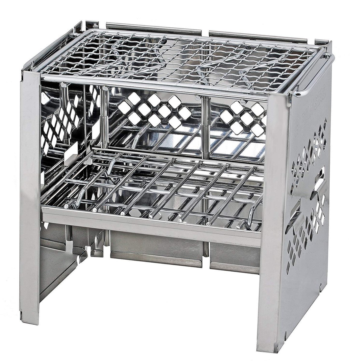 Captain Stag Outdoor Solo Stove Bonfire Stand Fire Grill Compact