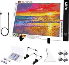 Mlife Diamond Art Painting A4 LED Light Pad - Dimmable Board Kit,...