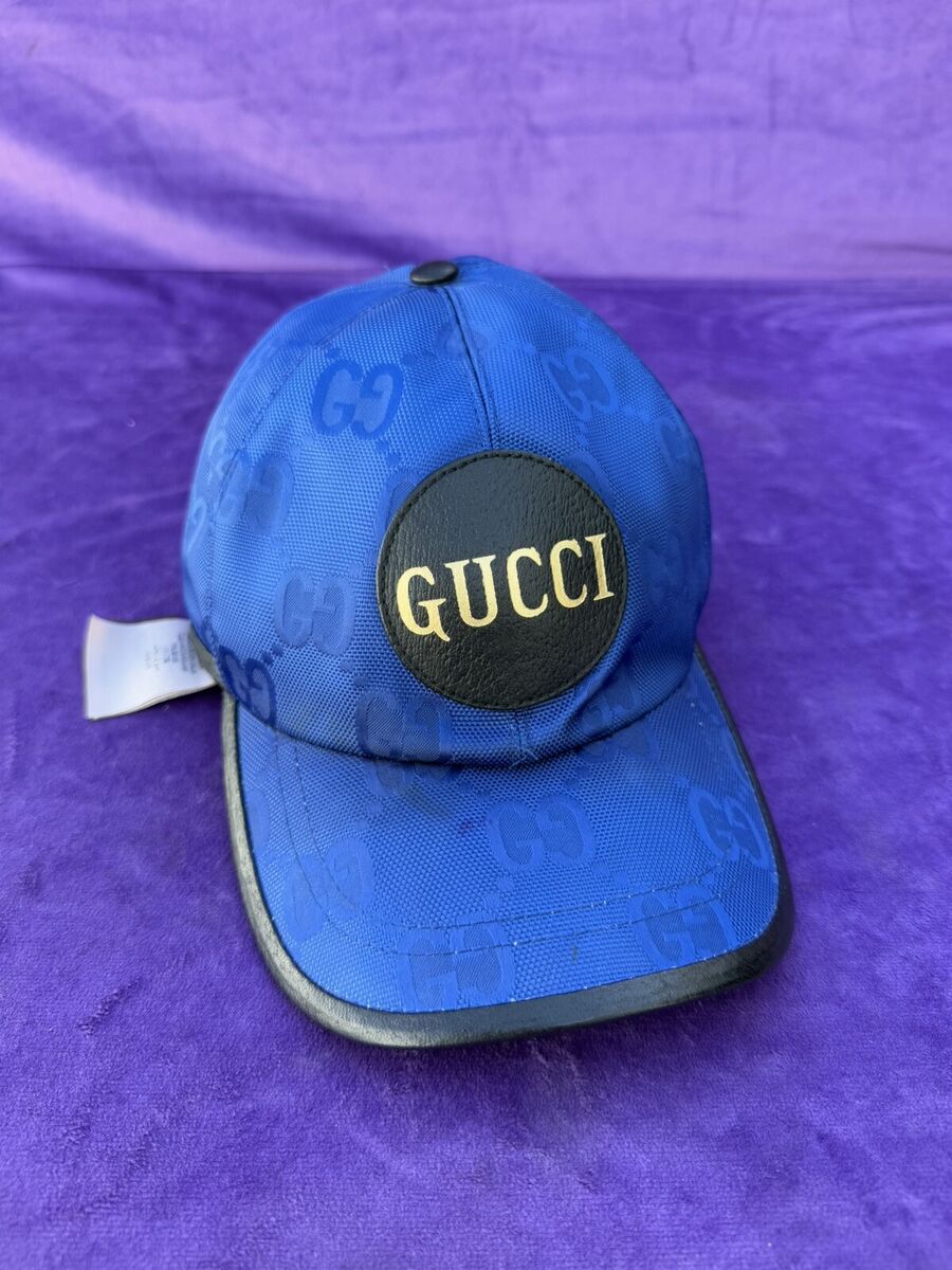 Gucci Off The Grid Blue Black Hat Baseball Cap Unisex Sz L Gucci Off The Grid Blue Black Hat Baseball Cap Unisex Sz L