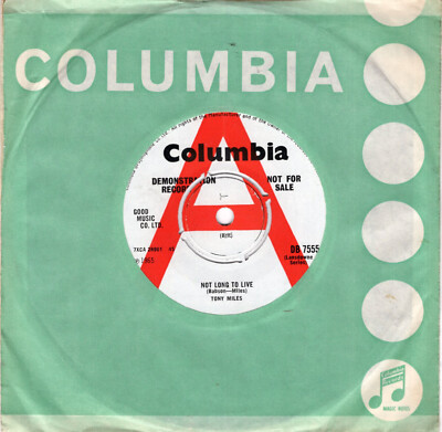 TONY MILES ~ Not Long To Live ~ 1965 UK Columbia PROMO 2-track 7'' vinyl single