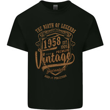 Birth of Legends 68th Birthday 1958 Mens Cotton T-Shirt Tee Top