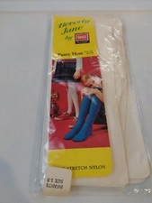 Vintage Hanes Red Label Beverly Jane Seamless Stretch Tights white Size1-3