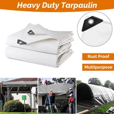 Tarp Extra Heavy Duty 18Mil 20Mil Waterproof Tarpaulin Boat Tent for Roof, Patio