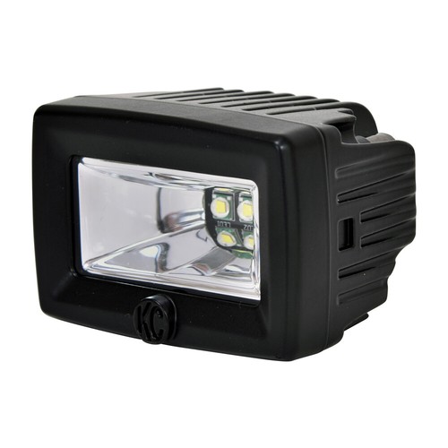 KC HiLiTES 328 2 White LED 2" Off Road Lights Pair Kit System Black Flood Beam - Picture 7 of 10