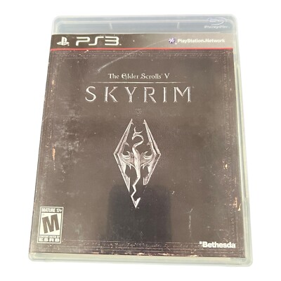 Elder Scrolls V Skyrim PS3 PlayStation 3 + Map - Complete CIB