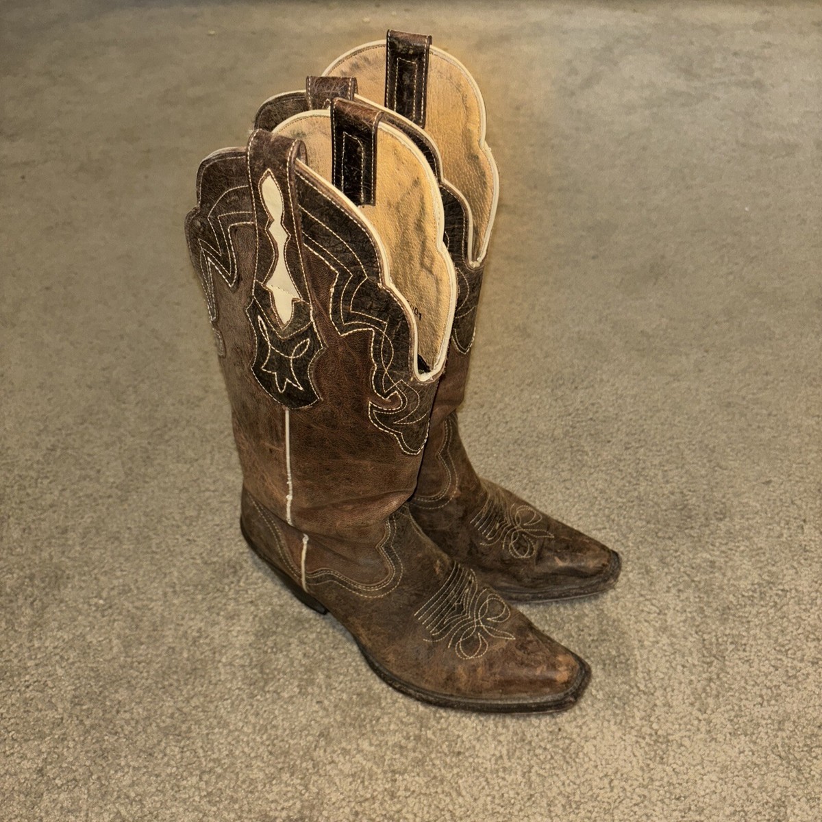 Vintage J.B. Dillon Goat Leather Snap Toe Western Cowgirl 