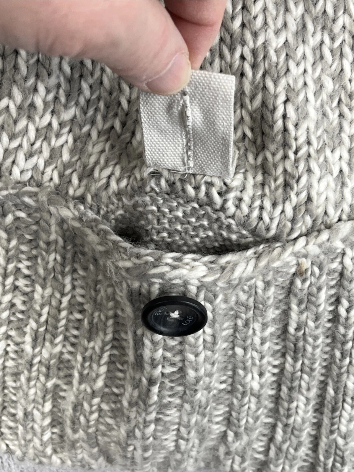 lole pullover chunky knit high neck button accents sweater