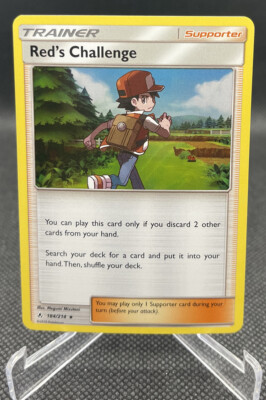 Red's Challenge 184/214 RareSun & Moon Unbroken BondsPokemon Card Red's Challenge 184/214 RareSun & Moon Unbroken BondsPokemon Card
