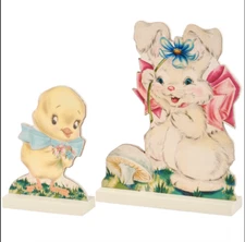 Easter Retro Stand Ups Set2 Bunny Rabbit & Chick New 2024 PBK DUMMY BOARDS