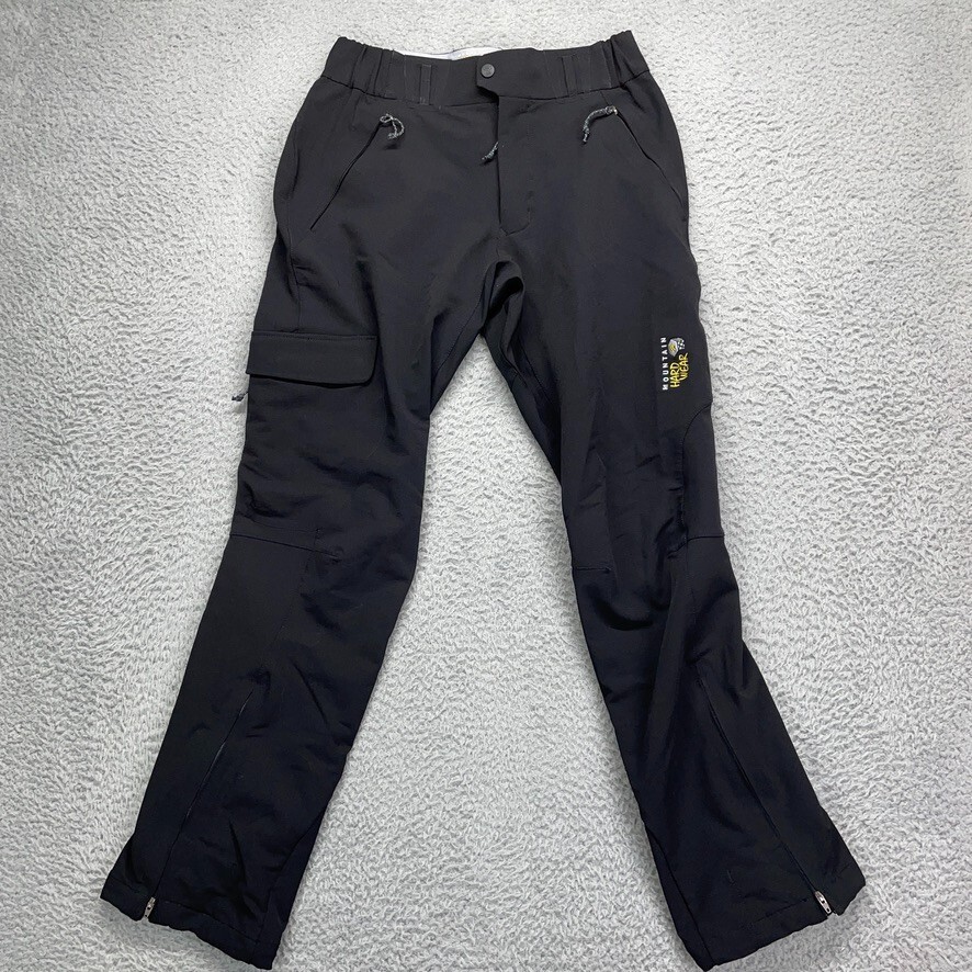 Mountain Hardwear Snow Pants Men SP Black Nylon Stretch Snowboarding Ski  Small