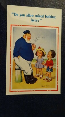 Comic/Humor, Donald McGill; ''Erlaubst du gemischtes Baden..'', Nr.2244