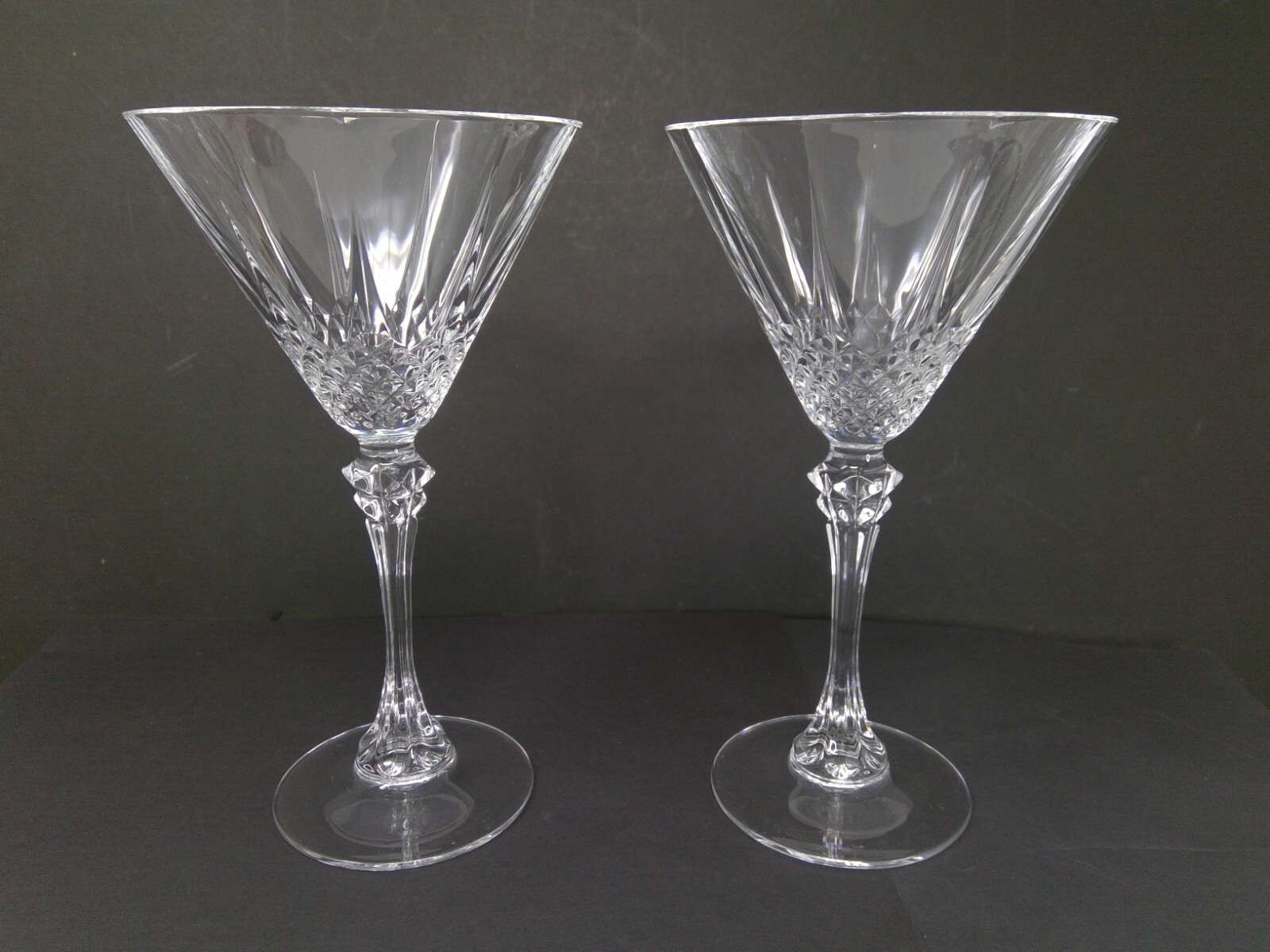 Pair of Cristal D'Arques Durand Crystal Longchamp Martini Glasses eBay