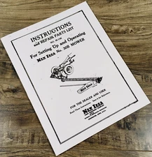 New Idea No. 30B Mower Operators Manual Owners Book Service Repair Parts List