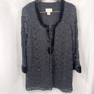 Denim & Supply Ralph Lauren Dress Womens Medium Satin Black Coastal Cowgirl Core