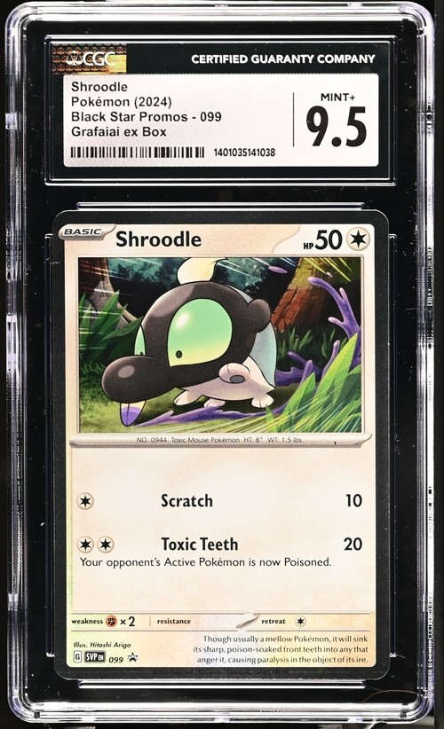 ブラッキー25th(グレード9) CGC Mint+ 9.5 Shroodle 099 Pokémon Black Star Promo Grafaiai ex