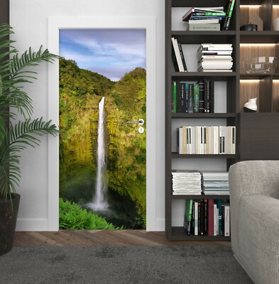 3D Berg Wasserfall ZHU540 Door Wall Mural Photo Wall Sticker Decal Wall Amy
