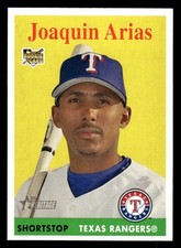 2007 Topps Heritage #462 Joaquin Arias Card Texas Rangers