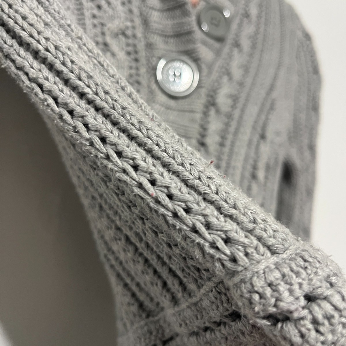 Abercrombie & Fitch Y2K Cable Knit Cardigan XXS Bella Swan Preppy