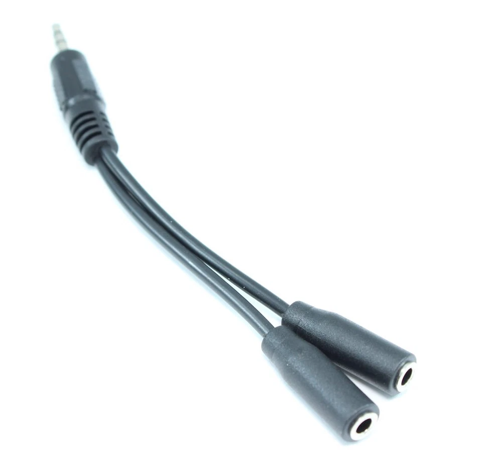 4INCH 3.5mm Mini-Stereo TRS Male to Two 3.5mm Mini-Stereo TRS Female S - Image 2 of 2