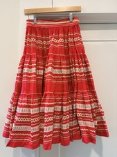 Vintage Rockabilly Patio Skirt Western Southwest Cowgirl Full Circle Skirt
