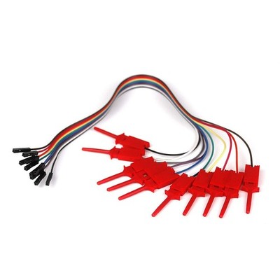 10 Pcs Test Clamp Draht Haken Test Clip für Logic Analyzer Wire Connector 20cm