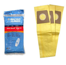 6 DVC Dirt Devil Type U Vacuum Bags, Replaces #3920048001