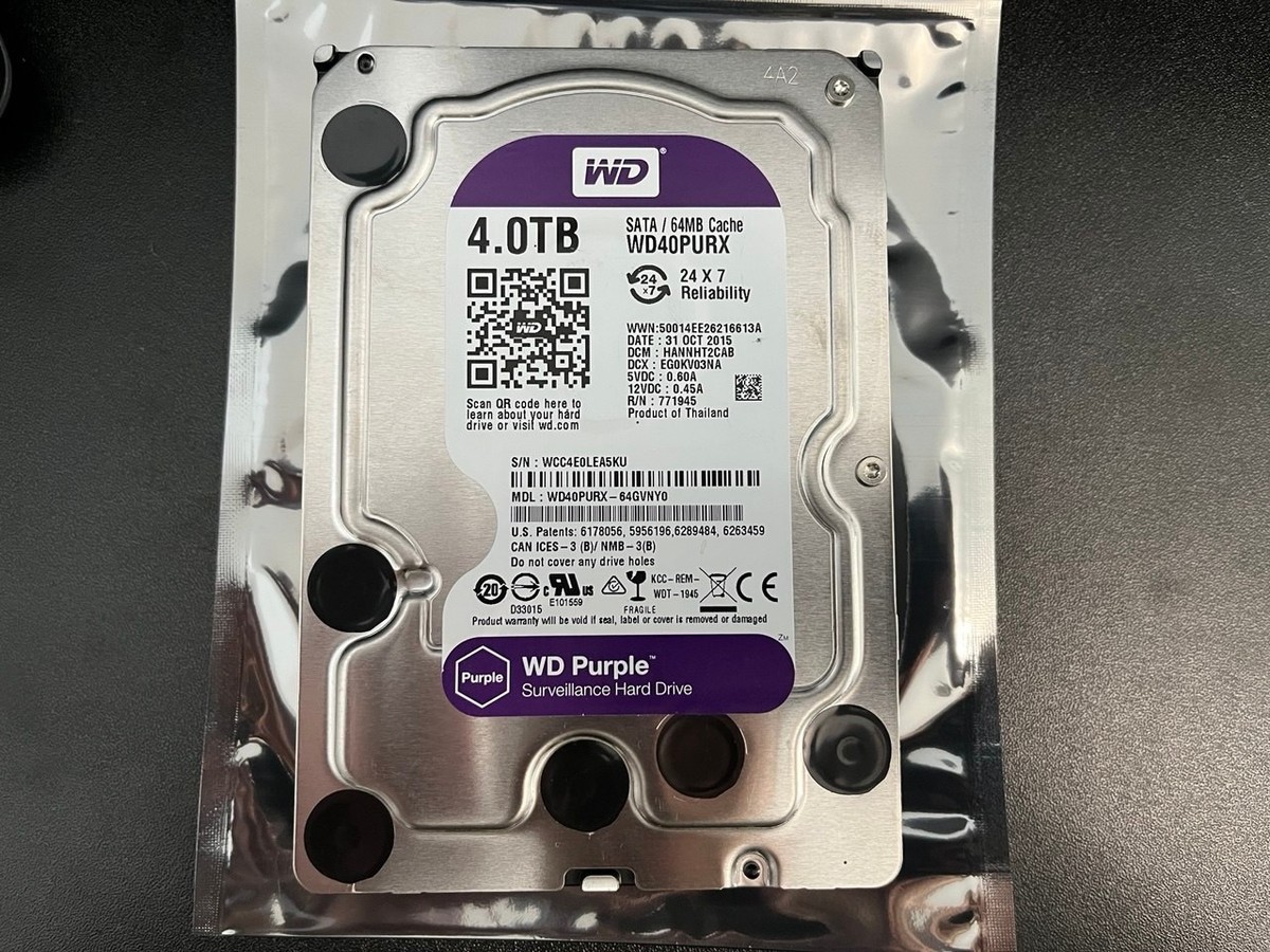 GOOD HEALTH* WD Western Digital 4TB Purple 3.5