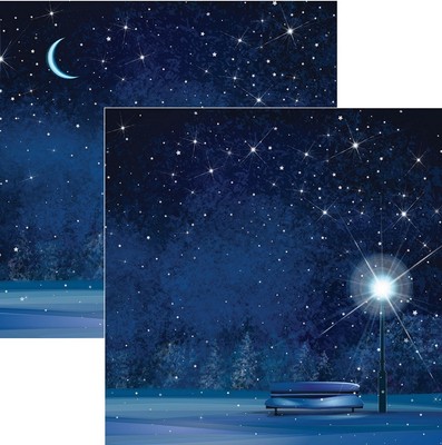 Christmas Eve - White Christmas, DS scrapbook paper - Reminisce CE003
