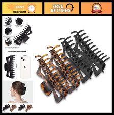 Extra Large Claw Clips for Thick Hair - Jumbo 6.4 Inch Strong Hold, 4 Pack, Nons