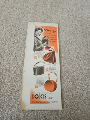 TBOOKL14 MAGAZINE ADVERT 11X4'' DOLCIS  BY ESSELL - LANA MORRIS 