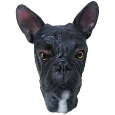 Latex Animal Dog Mask, French Bulldog Mask Animal Full Head Masks Fancy Dress...