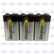 3x 9V Energizer Industrial PP3 Battery for Smoke Fire Alarm Systems