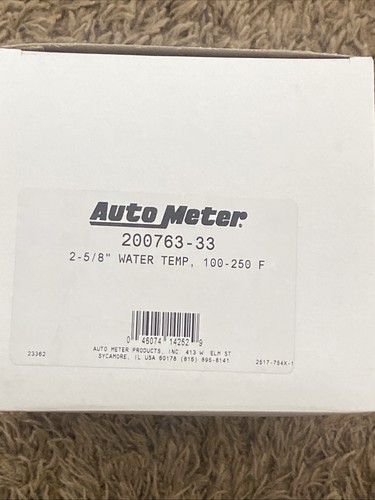 Auto Meter 200763-33 Pro-Comp Ultra Lite Marine Water Temperature Gauge Diameter - Picture 2 of 2